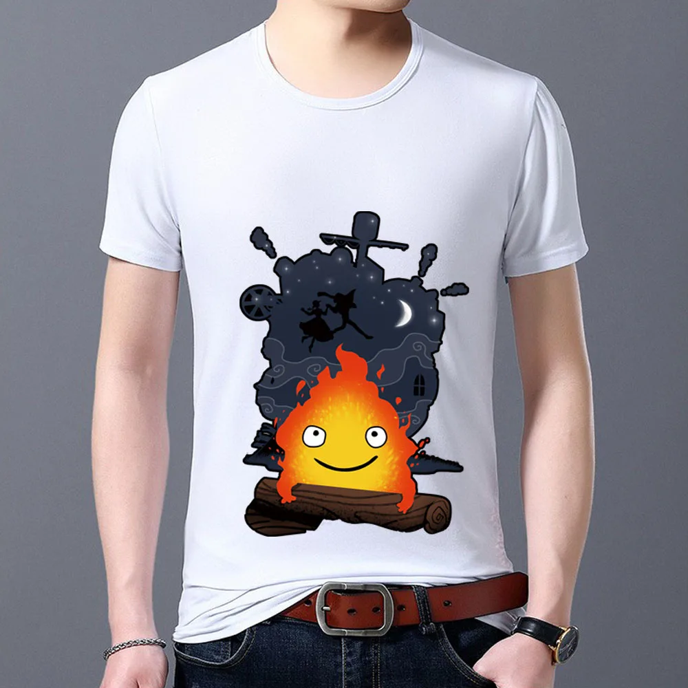 

Men's Large Size T-shirt Japanese Classic Customs Pattern Print Series Short Sleeve Tops White O-Neck Basis Male Tee Man Clothes