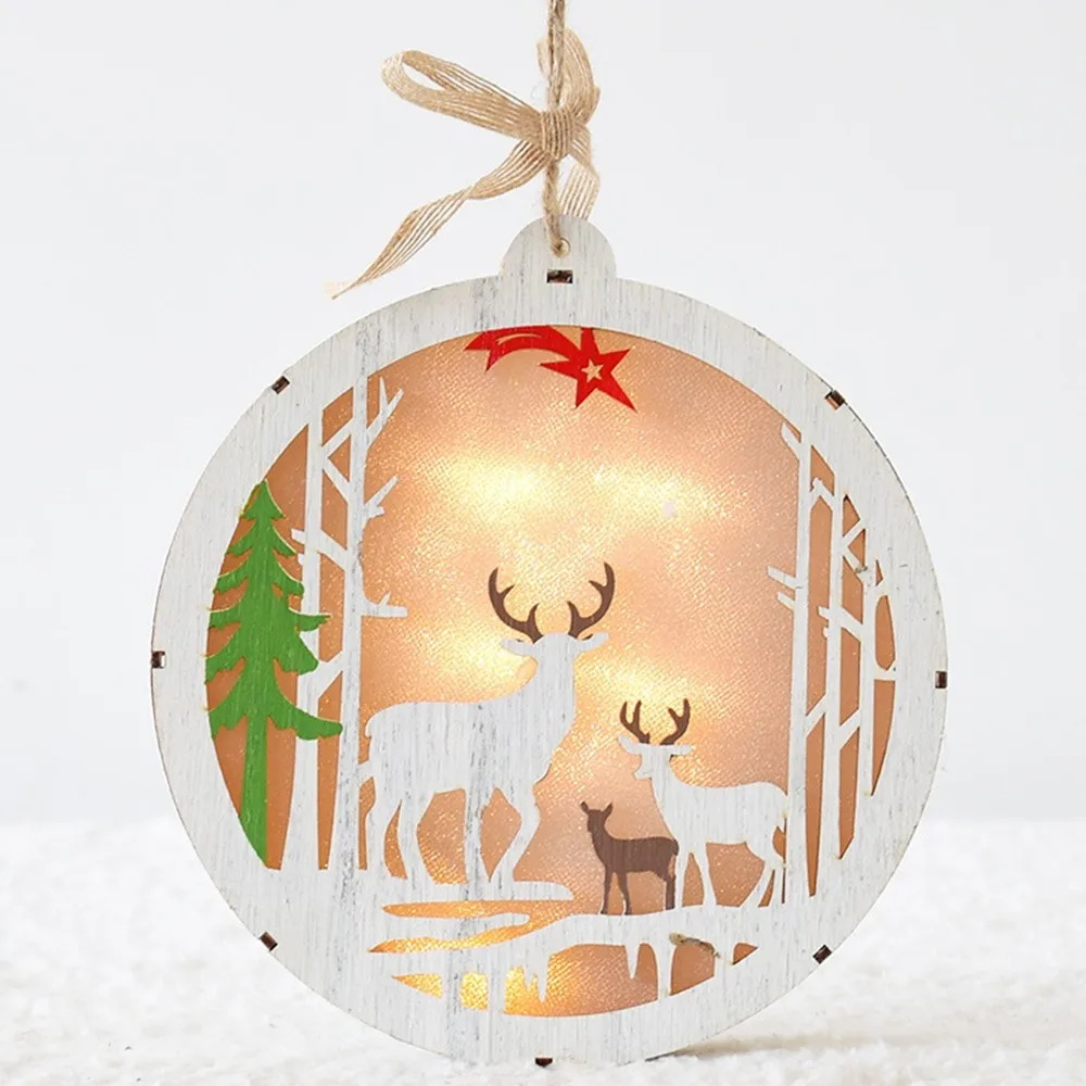 Рождественская елка светодиодный светильник украшение светильник в форме дерева Прекрасный световой Санта Снеговик Олень домашние вечерние Новогодний Декор подарок