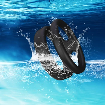 Male Silicone Dual Cock Ring Delay Premature Ejaculation Dick Lock Rings Sex Goods for Men Couple Penisring Toys for Adults 18 3