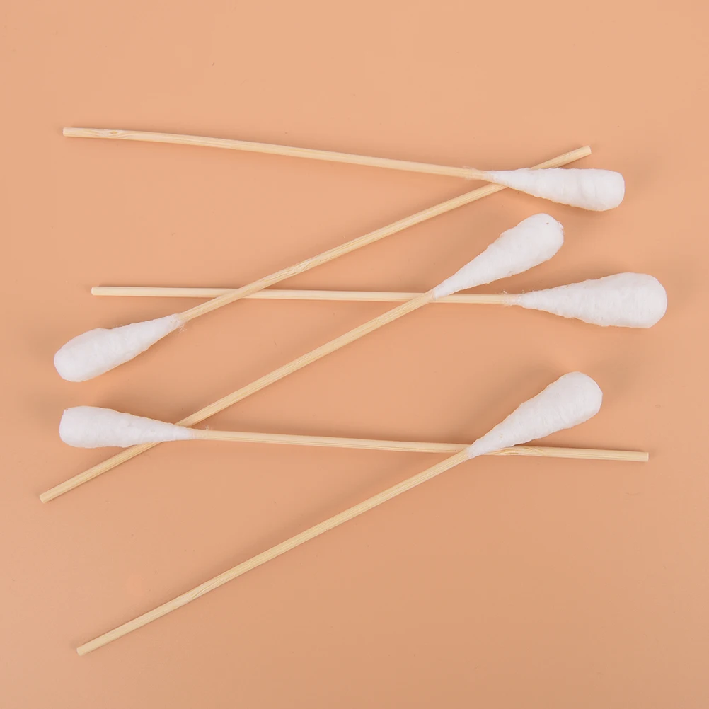 20pcs 20cm Women Beauty Makeup Cotton Swab Cotton Buds Make Up Wood Sticks Nose Ears Cleaning Cosmetics Health Care cotton swabs