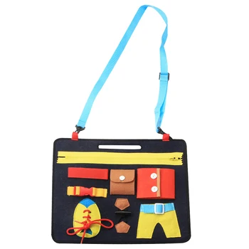 

Baby Puzzle Basic Skills Toddler Activity Board for Fine Motor Skills Learn to Dress Board Educational Learning Toys