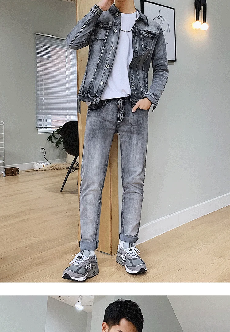 New Casual Tracksuit Men Autumn Single Breasted Jackets+Pants 2 Pieces Sets Male Slim Fit Famous Brand Fashion Men's Solid Set
