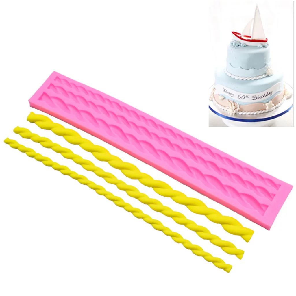 silicone mold Chocolate cake Rope Strip Shapes moldes de silicona силиконовые формы молды 20Jan31 | Дом и сад