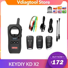 KEYDIY-herramienta de programación de llaves de coche KD X2, generador de KD-X2, lector de Chip/identificador/frecuencia, transpondedor de 96 bits 48 con Chip inteligente
