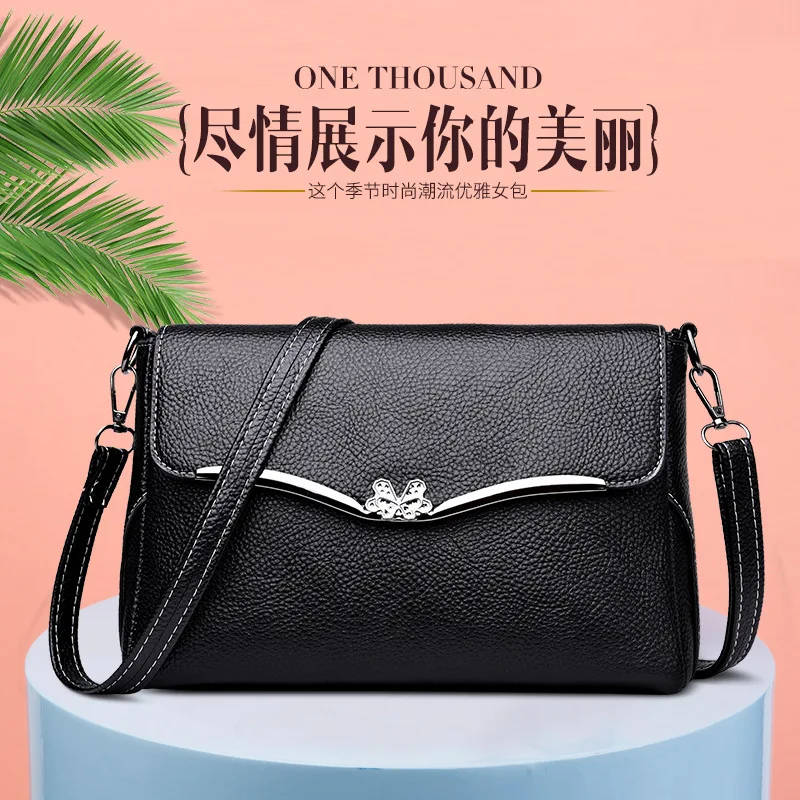 

Bag Women's 2019 New Style Autumn And Winter WOMEN'S Bag Middle-aged Mom Versatile Fashion Soft Leather Bag Lady Shoulder Obliqu