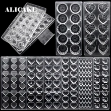 3D поликарбонатные формы для шоколада, формы для выпечки, вечерние Инструменты для выпечки, украшения торта, пластиковые формы для шоколада