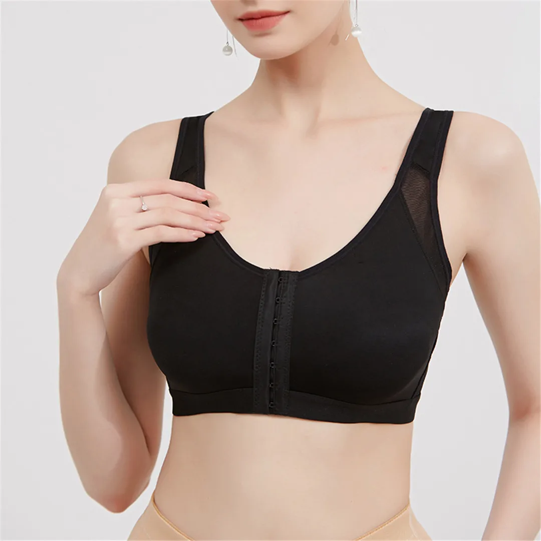 Women Post Surgical surgery Front Open Full Support Recovery Bra non-padded  wire free Post Breast Augmentation Operative bra E08