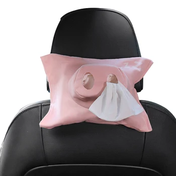 

Dual Used Car Tissue Box Holder Cute Shaped Tissue Box Cover Soft Adorable Paper Napkin Hangable Container