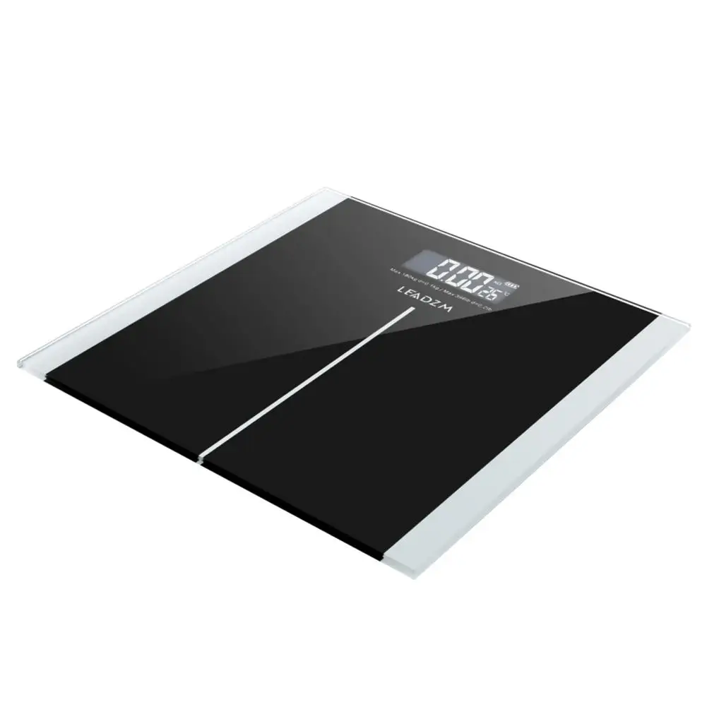 180Kg Slim Waist Pattern Personal Scale Black Smart Digital Weigth Scales Electronic Weight Scale Bathroom Measure