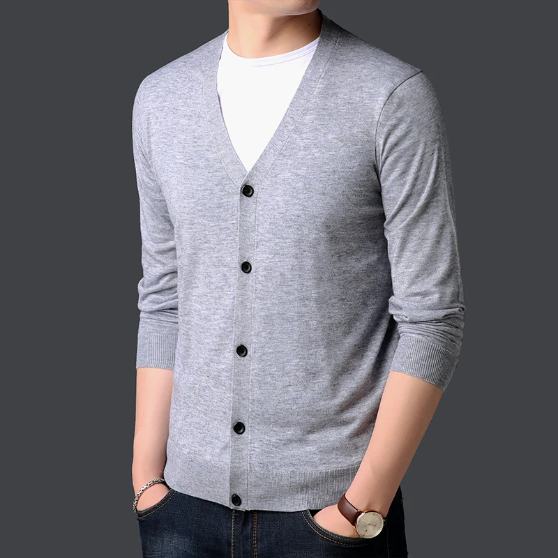 Men's V-neck Knit Sweater Cardigan Slim Cotton Fashion Soft Warm Autumn Wild High Quality Fashion Sweater Jacket 2019 Autumn Men's V-neck Knit Sweater Cardigan Slim Cotton Fashion Soft Warm Autumn Wild High Quality Fashion Sweater Jacket 2019 Autumn