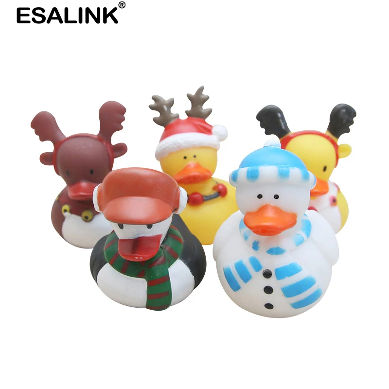 ESALINK 8 шт Случайные игрушки для ванной Рождественский шарф шляпа снеговик
