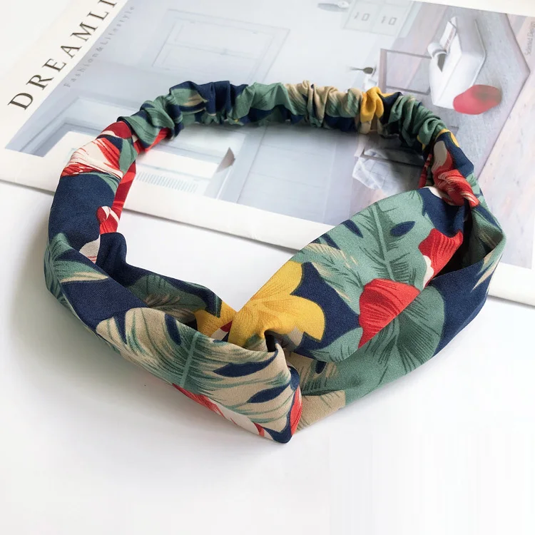 H5b47adbc968642548330c23f965d4cbay Fashion Cross Knot Headbands Flower Print Elastic Hair Bands Ties Scarf Ribbon Headwear Women Hair Accessories Head Wrap Mallzona