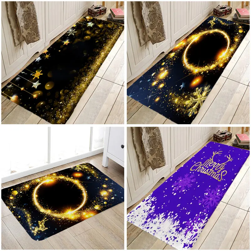 

Creative 3D Printing Christmas Hallway Carpets and Rugs for Bedroom Living Room Carpet Kitchen Bathroom Anti-Slip Floor Mats