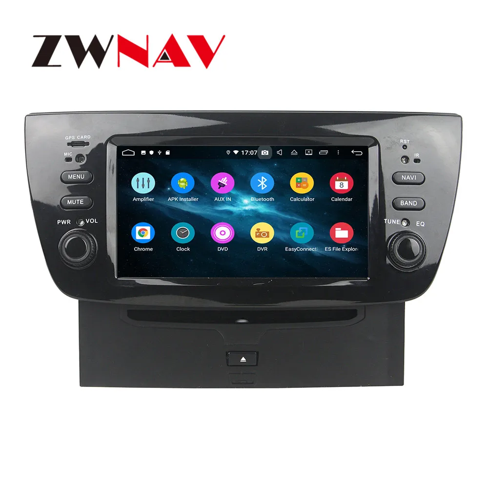 Sale Android 9 4+64G DSP IPS Car DVD Player GPS Navigation For FIAT DOBLO 2010-2014  Head Unit Multimedia Player Tape Recorder 1