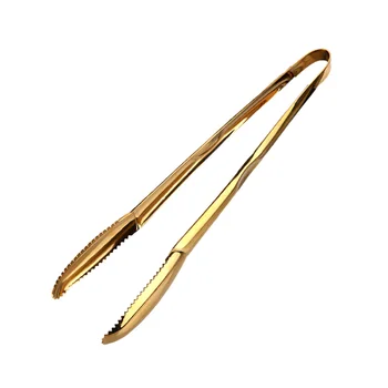 

Dessert Tweezer Non-Slip Food Tong Zigzag Lightweight Self-service Tool Handhold Stable BBQ Clip Easy Take Stainless Steel