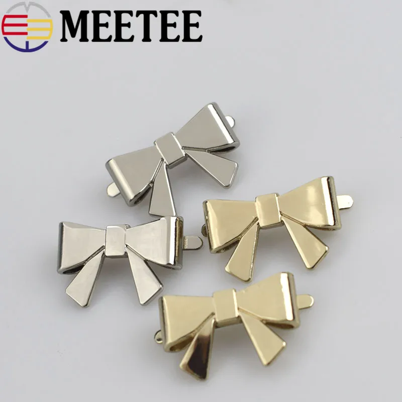 Meetee 5/10 шт. 25*16 мм металлический сумка с пряжкой; обувь с бантом и пряжкой, сделай сам, ювелирное изделие Костюмы аппаратный слайдер аксессуары F1-15