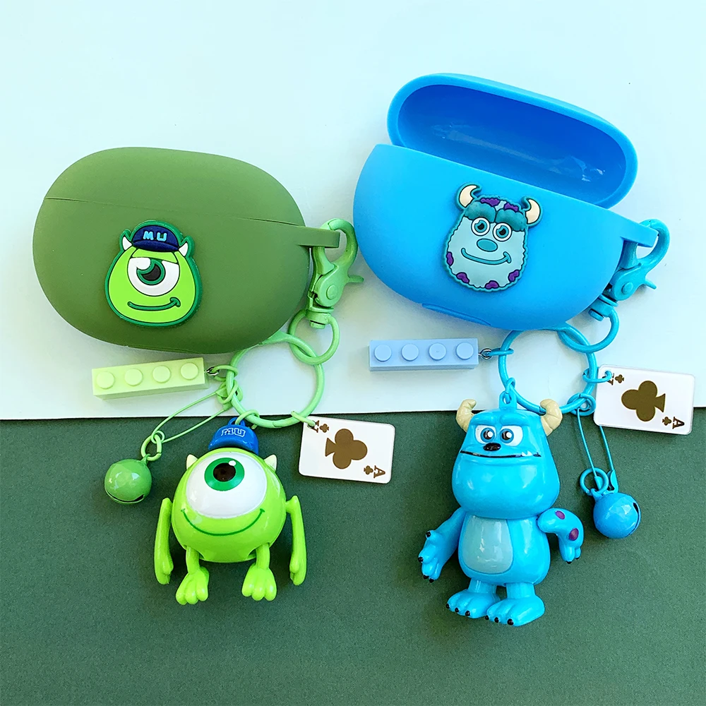 

Cute Cartoon Silicone Cover for Beats Studio Buds Case Bluetooth Earphone KeyChain Case Accessories Wireless Headphone Portable