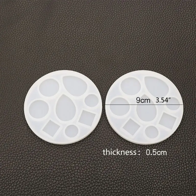 DIY геометрические круглые квадратные каплеобразные серьги кулон полимерная форма ювелирные изделия