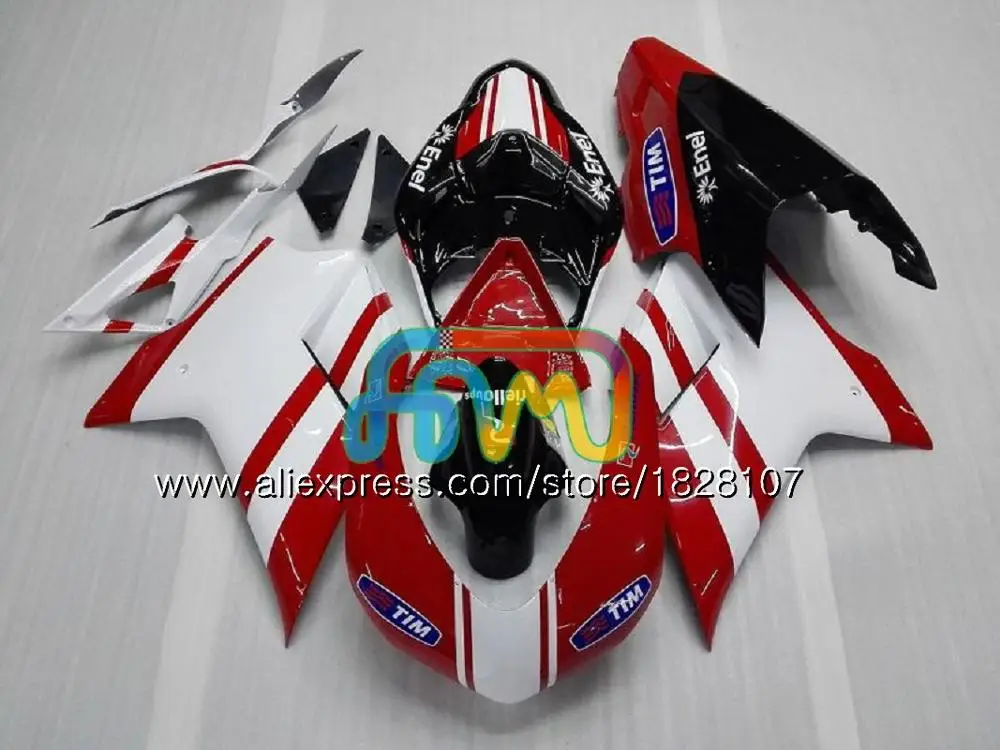 848 1098 для поездок на мотоцикле DUCATI 848R 1098R 1198 07 08 09 10 11 Белый Красный 70BS. 13 1098S 848S R 1198S 2007 2008 2009 2010 2011 2012 обтекатель - Цвет: No. 23