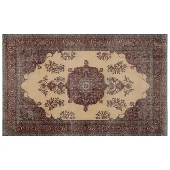 

Handmade Natural Vintage Turkish Area Rug 187x309 Cm-6'2''X10'2''