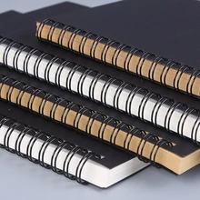 Cuaderno de Papel Kraft con espiral Retro, cuaderno de bocetos, pintura, diario, dibujo, pintura, grafiti, oficina, escuela, papelería, 1 libro