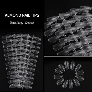 

120pcs Water Drop Nail Color Display Chart Tips False Clear Natural Full Cover Fake Tips for Nail Showing Shelf Stand Book Card