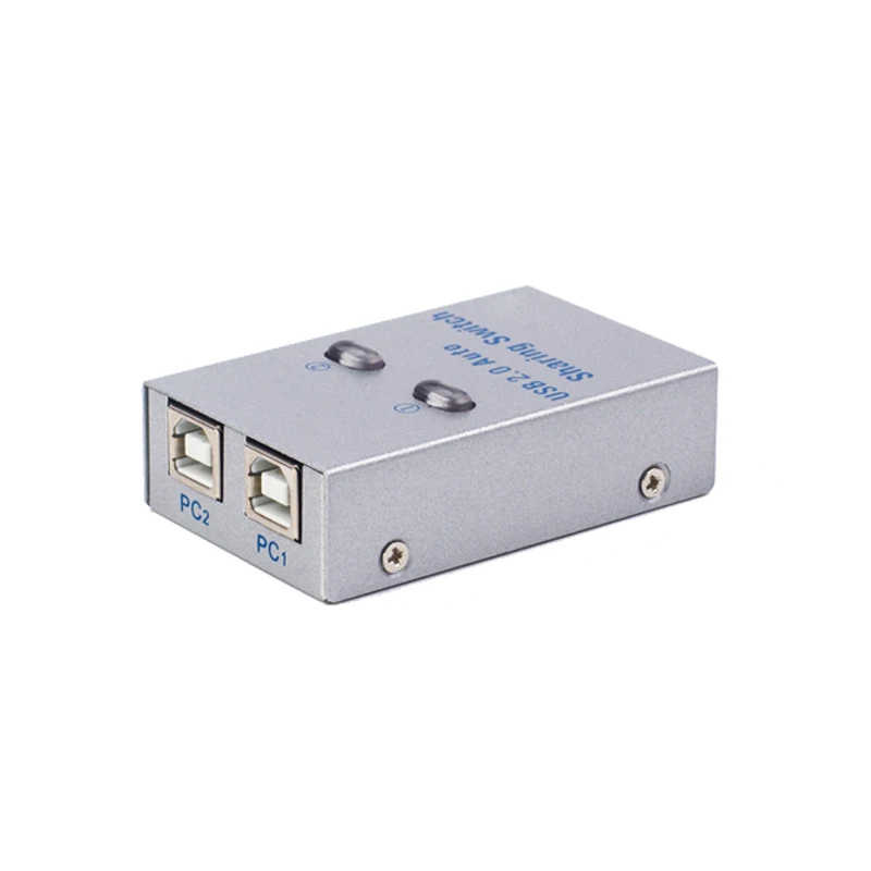2 Ports USB KVM Switch Splitter Usb2.0 Hub Two Computer Peripherals  Sharing  Printer Mouse Office Home Use