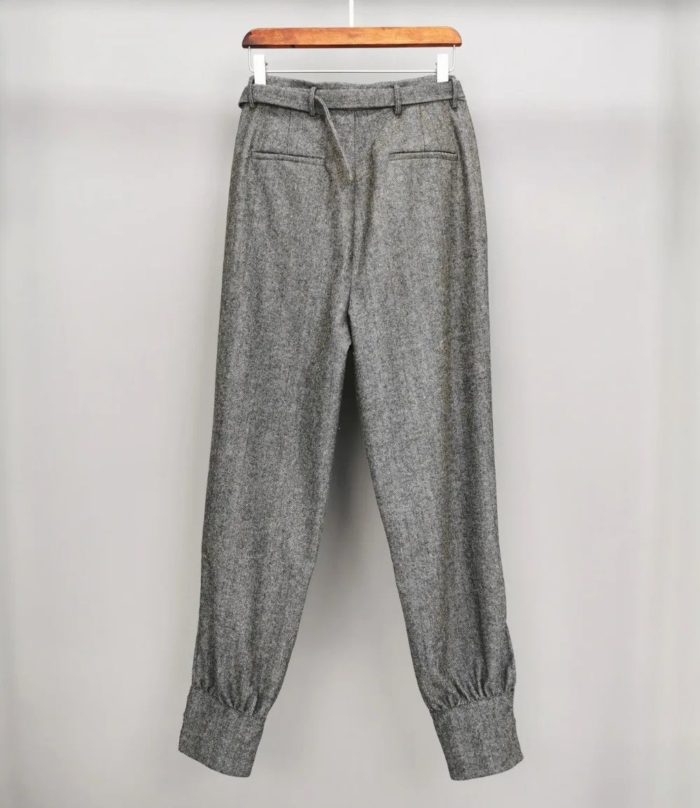 winner new women fashion wool pants trouse female casual long pants with belts ddxgz3
