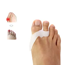 1Pair=2pcs Silicone Foot Care Gel Bunion Two Toe Straightener Hallux Valgus Separator Alignment Pain Valgus Set Foot Care Tool 1pair soft silicone gel foot fingers toe separator alignment bunion pain relief bone ectropion straightener health care product