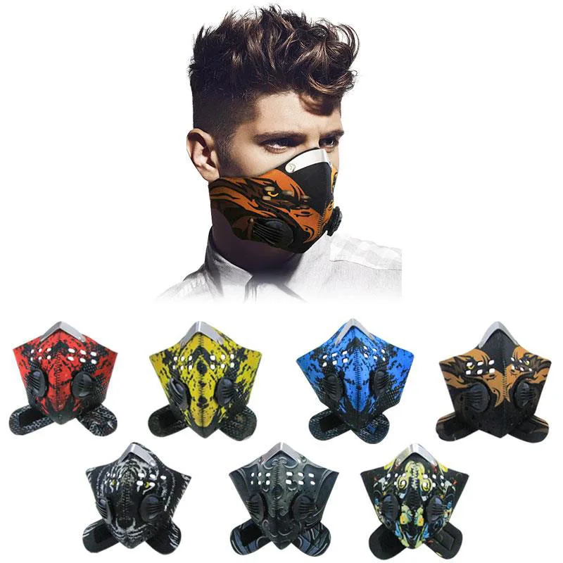 

Multiple color masks motorcycle bike riding mask cotton nose dust pollution belt valve mask adjustable size