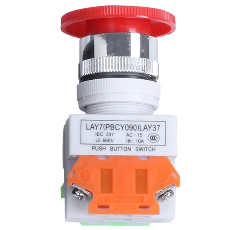 

Red Mushroom Head Momentary Switch Push Button Station