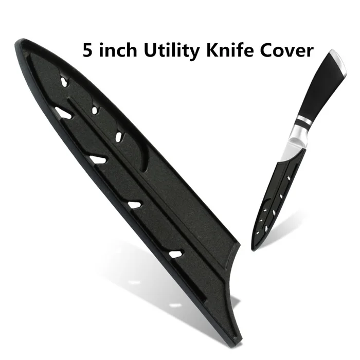 F. Utility Cover SOWOLL измельчитель кухонный нож из нержавеющей стали, инструмент для защиты края, защитный чехол, безопасный для всех видов 8 дюймов, нож для хлеба, лезвие, оболочка - Цвет: F. Utility Cover