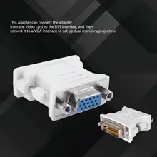 Convertisseur vidéo 24 + 5 broches DVI vers VGA mâle vers femelle, adaptateur pour PC portable, carte graphique, moniteur HDTV DVI I P, 1080