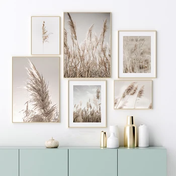 

Reeds Wheat House Leaf Nordic Posters And Prints Wall Art Canvas Painting Wall Pictures For Living Room Scandinavian Home Decor