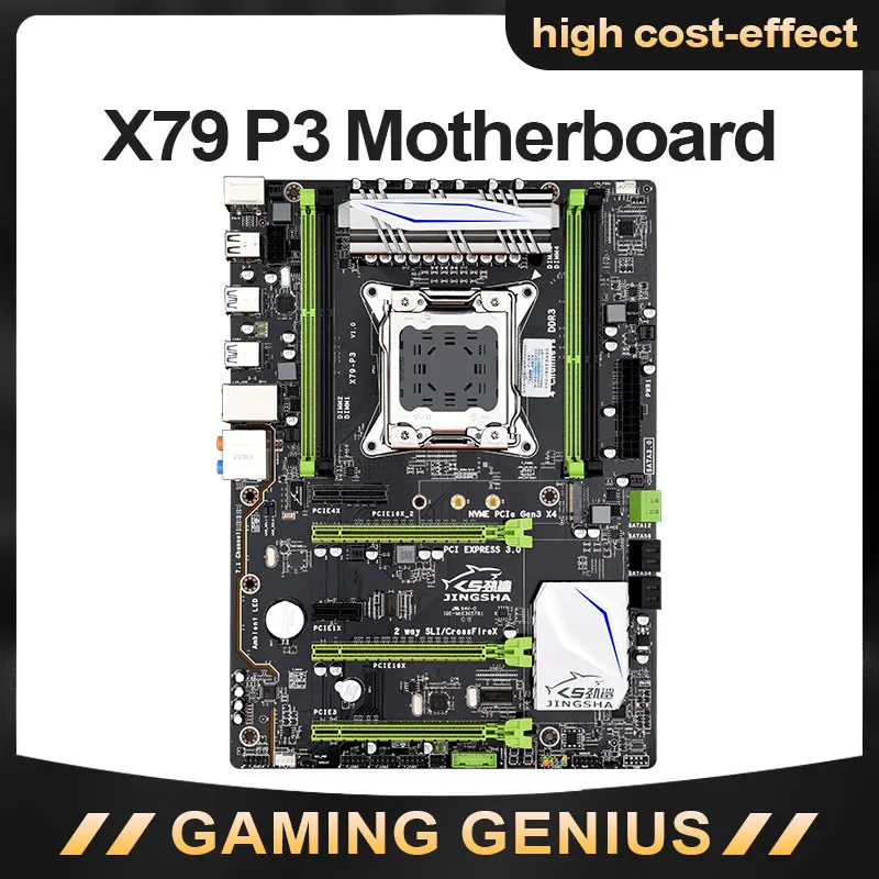 Материнская плата X79 P3 LGA 2011 4 канальная игровая материнская ATX с портами USB 3.0 SATA3.0