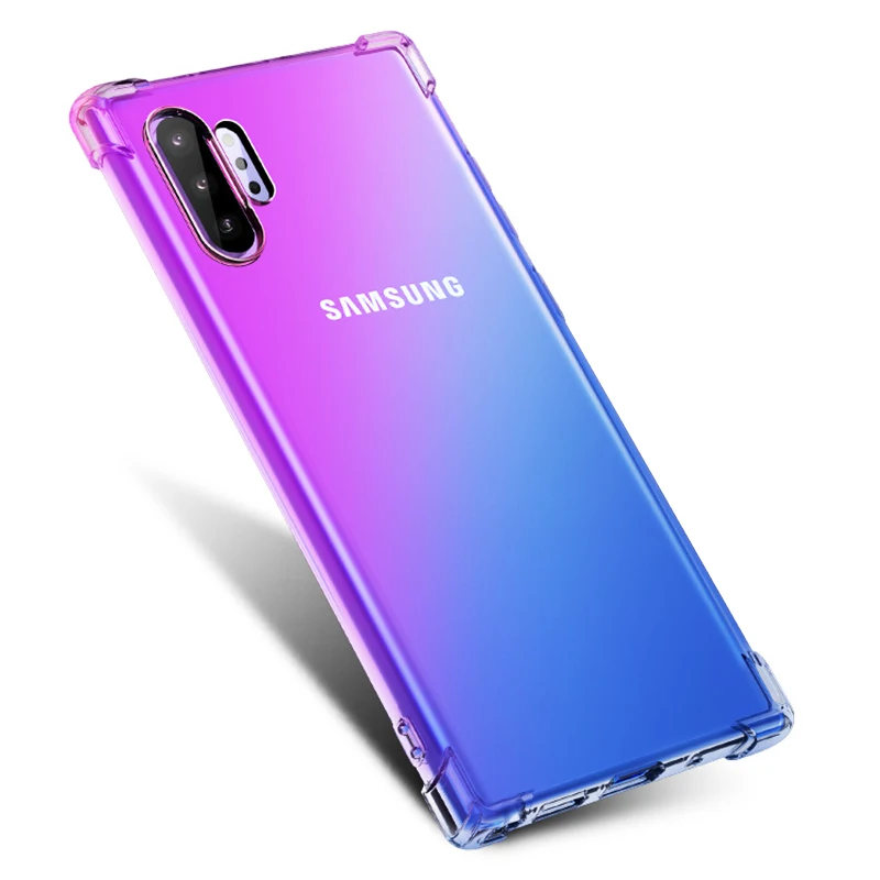 

Gradient Phone Case for Samsung Galaxy Note 10 Case for Samsung Note10 Plus / S10 S9 Plus Note9 A50 A70 A10 M20 Soft Back Cover