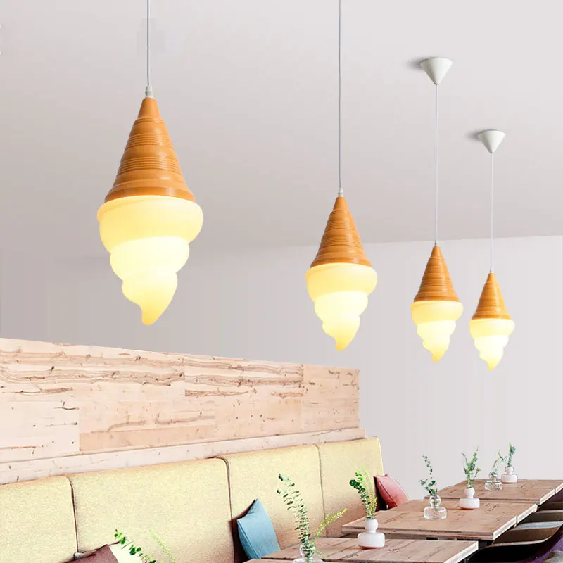 Ice Cream Led Pendant Lights Modern Nordic  Dining Room Hanging Lamp Kitchen Bedroom Light Fixtures Restaurant Cafe Home Decor
