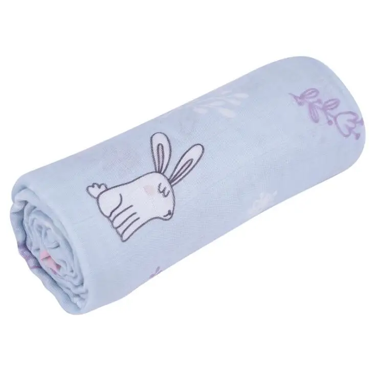 Newborn baby Infant Bath towel Swaddle blanket Muslin Swaddle gauze blankets for stroller Breathable cartoon PrintingBHB014 - Цвет: BHB014I