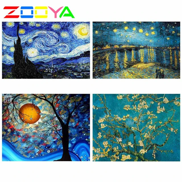 DIY 5D Diamond Embroidery Abstract Oil Painting Van Gogh Art Starry Night  diamond painting Square/Round Drill Resin Home Decor - AliExpress
