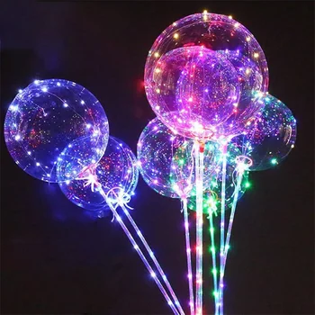 

Luminous Balloon LED Transparent Round Bubble LED Bubble Balloon Birthday Party Wedding Decoration Waterproof Light Beads