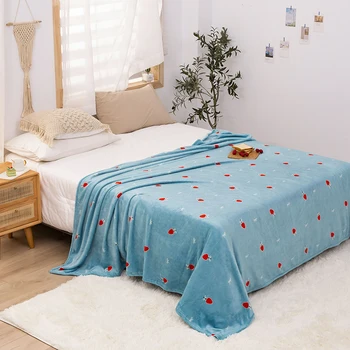 

New 4sizes Soft Warm Coral Fleece Flannel Blankets For Beds Throw Sofa Cover Bedspread Winter wholesale