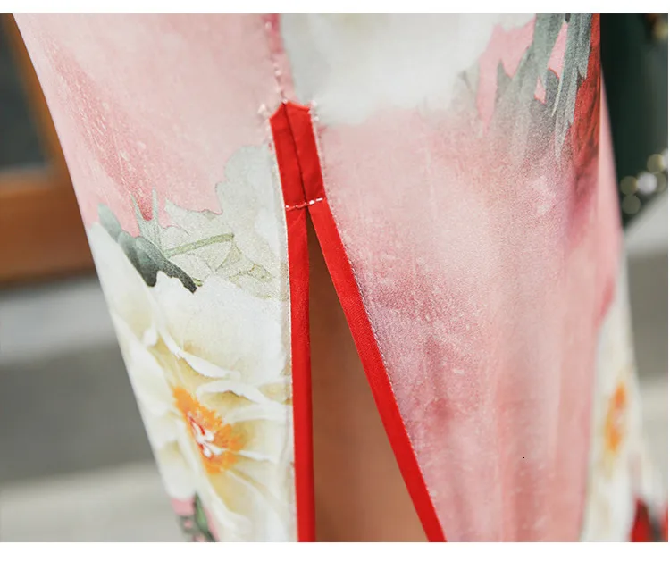 Sheng Coco вискоза цветы китайский Cheongsam женское Ретро длинное платье Классический длинный китайский стиль Qipao платье