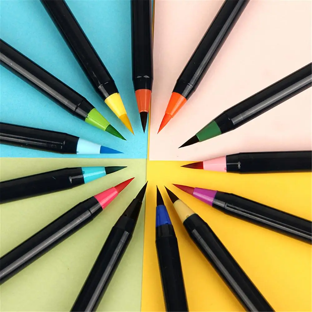 20 цветов премиум-живопись набор мягких ручек-кистей водные Цветные Маркеры Ручка эффект лучше всего для цветной ing книги манга комикс каллиграфия