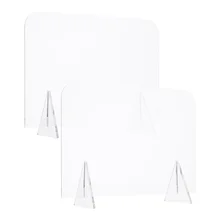 

2Pcs Transparent Acrylic Note Boards Desktop Clear Message Boards Acrylic Erase Boards