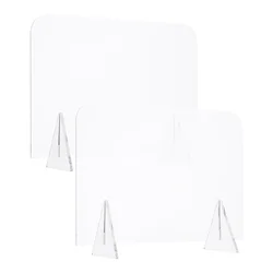 Planches à notes transparentes en acrylique, 2 pièces, pour les messages clairs de bureau, planches à effacement en acrylique 