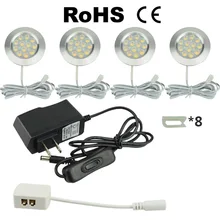 LukLoy светодиодный комнатный светильник винный шкаф встроенный светильник для книжного шкафа гардероба серебро вниз свет пакет 3 4 прожектор 6 штук