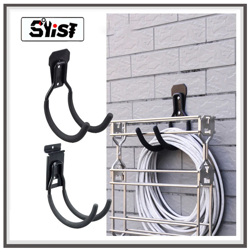 

Wall Mount Double Hook,Heavy Duty Steel Garage Storage Utility Hooks with Anti-Slip Coating,Load Capacity 66 LB