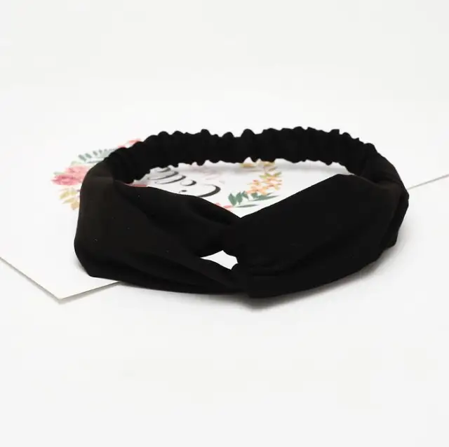 2021 Women Solid Headband Turban Elastic Headwear Head Wrap Women Hair Accessories for Women Striped Hair Bands black1