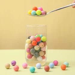 50PCS Silicone Beads For Round Baby Teething Set Food Grade BPA Free Chewable Beads Newborn Accessories Gifts