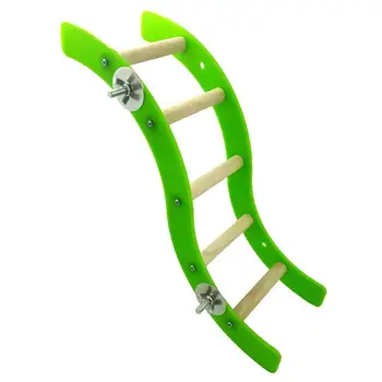 

1Pc Mini Acrylic Ladder Pet Climbing Ladder Playing Toy Wavy Shape Climbing Ladder For Hamster Parrot Squirrel Small Animals